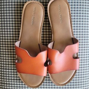 Faux Leather Sandles, size 8.5